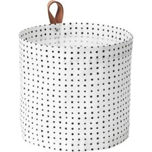 IKEA Siyah-Beyaz Çamaşır Sepeti Meridyendukkan 11 Lt Çamaşır