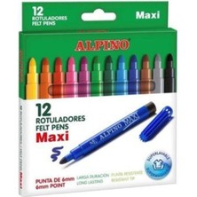 Alpino Alpino Alpino Maxi Keçeli Kalem 12 Renk - Alpino Jumbo Keçeli Kalem