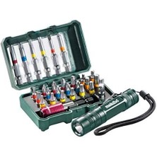 Metabo 29 Parça Uç Seti + Mini El Feneri 626721000