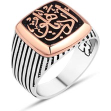 Amberkan Edep Yahu Yazılı Erkek Yüzük
