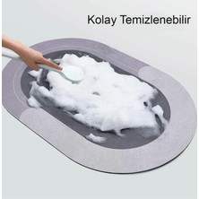 Karadağ Sihirli Su Emici Banyo Paspası Kaymaz Tabanlı Ayak Havlusu 40X60 3,5 mm