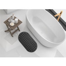 Mapple Home Massage Bath Mat Masajlı Vantuzlu Banyo & Duş Kaydırmazı Paspası Antrasit