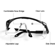 KKDSTOCK 2 Paket Ayarlı Şeffaf Koruyucu Çapak Gözlüğü