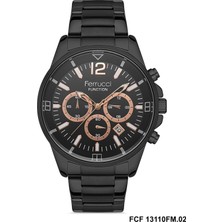 Ferrucci Nano Metal Fonksiyonlu Siyah Çelik Erkek Kol Saati
