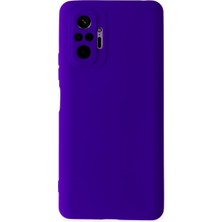 Caseworld Xiaomi Redmi Note 10 Pro Kapak Içi Kadife Kamera Korumalı Lansman Silikon Kılıf - Mor