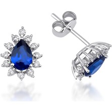Mas Diamond Safir Damla Küpe
