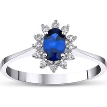 Mas Diamond Safir Oval Yüzük