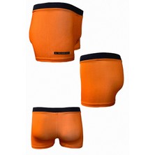 FS Erkek Çocuk Oranj Siyah Kemerli Plaj Deniz Mayosu