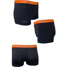 FS Erkek Çocuk Siyah Oranj Plaj  Havuz Yüzücü  Boxer Deniz Mayosu