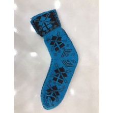 Secret Moda Kışlık Kilim Motifli Sıcak Tutan Örgü Yün Ünisex Çorap 29