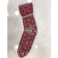 Secret Moda Kışlık Kilim Motifli Sıcak Tutan Örgü Yün Ünisex Çorap 35