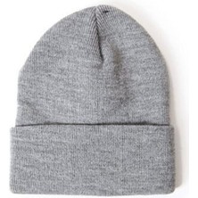 Secret Moda Basic Katlanır Style Fitilli Tarz Bere Kadın  Gri