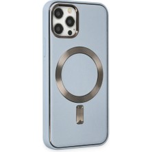 Gritty iPhone 12 Pro Max Uyumlu Coco Deri Magneticsafe Silikon Telefon Kılıfı