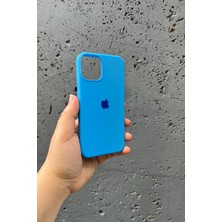 Gritty Iphone 12 Mini Uyumlu Logolu Içi Kadife Lansman Silikon Kılıf