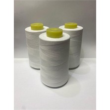 Mutlu İplik 3'lü Set Dikiş Ipliği 120 No 5000M Polyester Beyaz Renk