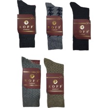 Roff Çorap Yünlü Lambswool Koyun Kılı Kışlık Erkek Çorap Renk 5 Li Paket