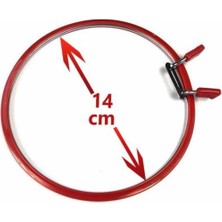Nurge Çelik Kasnak Nakış Kasnağı 14 cm Çap Yaylı Kasnak