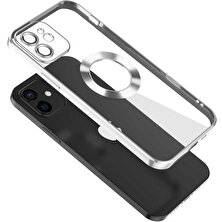 CoverZone iPhone 13 ile Uyumlu Kılıf Kamera Korumalı Logo Gösteren Colored Z-Omega Kapak Mavi Açık