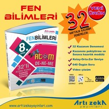 Artı Zeka Yayınları 8. Sınıf Süper Atom Fen Bilimleri 32 Fasikül Kazanım Deneme