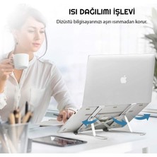 Upway 6 Ayarlanabilir Kademeli Masaüstü Alüminyum Ergonomik Kaydırmaz Macbook Notebook Standı