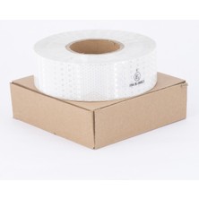 Orbay Reflekte Reflektör Reflektif Petekli Şerit Bant 50 Metre x 5 cm Beyaz Tüvtürk Uyumlu