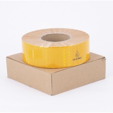 Orbay Reflekte Reflektör Reflektif Petekli Şerit Bant 50 Metre x 5 cm Sarı Tüvtürk Uyumlu