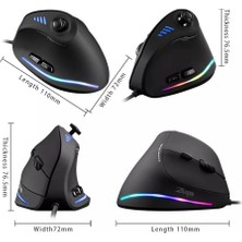 Zelotes C-18 Oyuncu Dikey Ergonomik Mouse 10000DPI