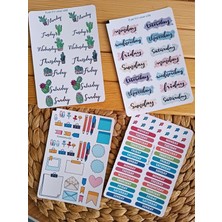 EyER Shoping Haftalar Week Sticker Set Bullet Journal Için Uygundur.