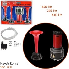 Carub 12V Havalı Korna 3 Lü Motorlu BR2751514