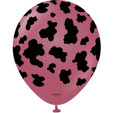 Kidspartim Inek Desenli Yaban Çileği Balon 5 Li