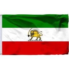 Zc Bayrak Aslan Güneş İran Milli Gönder Bayrağı Raşel Kumaş Dijital Baskı 100x150 cm