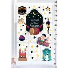 Msticker Ramazan Ayı Temalı Süsleme Cam Duvar Süsleri Hoşgeldin Ramazan Sticker Seti -R4