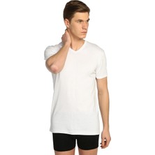 Tutku 6'lı Ekonomik Paket % 100 Pamuk Ribana V Yaka Fanila 0107