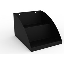 Decorelax Kasaönü , Bar Önü ,tezgah Önü Aperatif Standı , Tezgahönü Organizer Raf 25 cm 2 Katlı Model Siyah