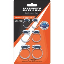 Knitex KTX-1171 Ayarlı Kelepçe Seti 6pcs-87