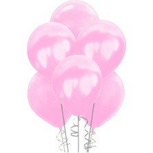 Kikajoy Metalik Açık Pembe Balon 100'LÜ