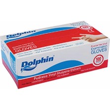 Dolphin Beyaz Vinil Eldiven Pudrasız (S) Beden