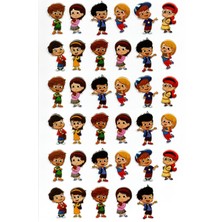 Limmy Sticker Kabartmalı A4 Boyutunda Stiker Defter, Planlayıcı Etiket (LIM222) - Çocuklar