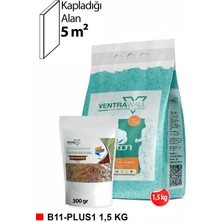 Ventrawall - Isı Ve Ses Yalıtımlı Sürülen Duvar Kağıdı | Altın Mineral Taşlı Turkuaz | B11-PLUS1 - 1.5 Kg |5m²