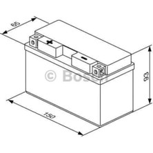 Bosch M6008 YT7B-BS Motosiklet Aküsü 12V 7AH