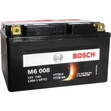 Bosch M6008 12 V 7 Amper 120 A YT7B-BS Motosiklet Akü Bosch YT7B