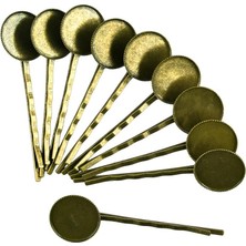 Amanda 10 Parça. Yuvarlak Cabochon Saç Tokası Dıy Mücevher  (Yurt Dışından)