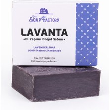 The Soap Factory Klasik Seri El Yapımı Lavanta Sabunu 110 g - Vegan - Lüks - Bütün Cilt Tipleri İçin - Geleneksel Kaynatma Yöntemi - Üstün Cilt Bakımı - Bitkisel