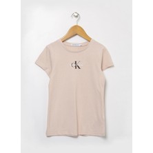 Calvin Klein Baskılı Kız Çocuk Pembe Sweatshirt IG0IG01470TCE