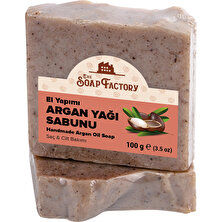 The Soap Factory İpek Seri El Yapımı Argan Sabunu 100 g - Vegan - Lüks - Bütün Cilt Tiplerine Uygun - Soğuk Sıkım - Üstün Cilt Bakımı - Bitkisel