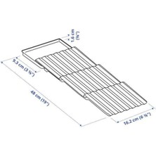 IKEA Uppdatera Çekmece Içi Düzenleyici Baharatlık Antrasit 20X50CM