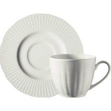 Kütahya Porselen Bone Ilay 12 Parça 6 Kişilik Kahve Fincan Takımı