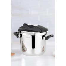 Nehir Silver Matik 5 Litre Düdüklü Tencere Siyah Nehir Silver