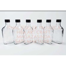 EC Shop Hba Art Craft Cold Brew Yassı Cam 200ML Şişe 6 Adet