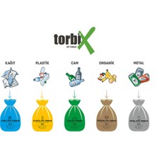 Torbix Sıfır Atık Çöp Poşeti Kağıt Atık Mavi 80*110 cm 10 Rulo 6,5 KG